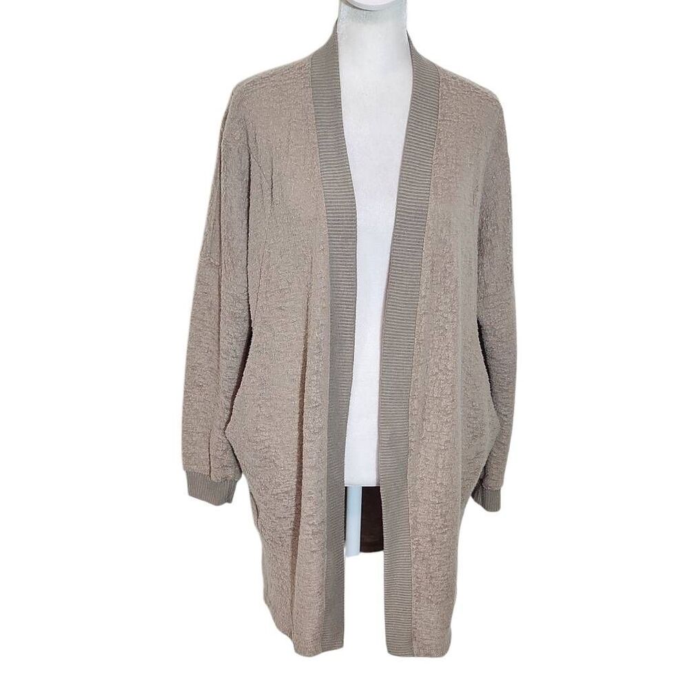 Silence + Noise Brown Distressed Open Knit Cardigan Size Small Tan Cardigan